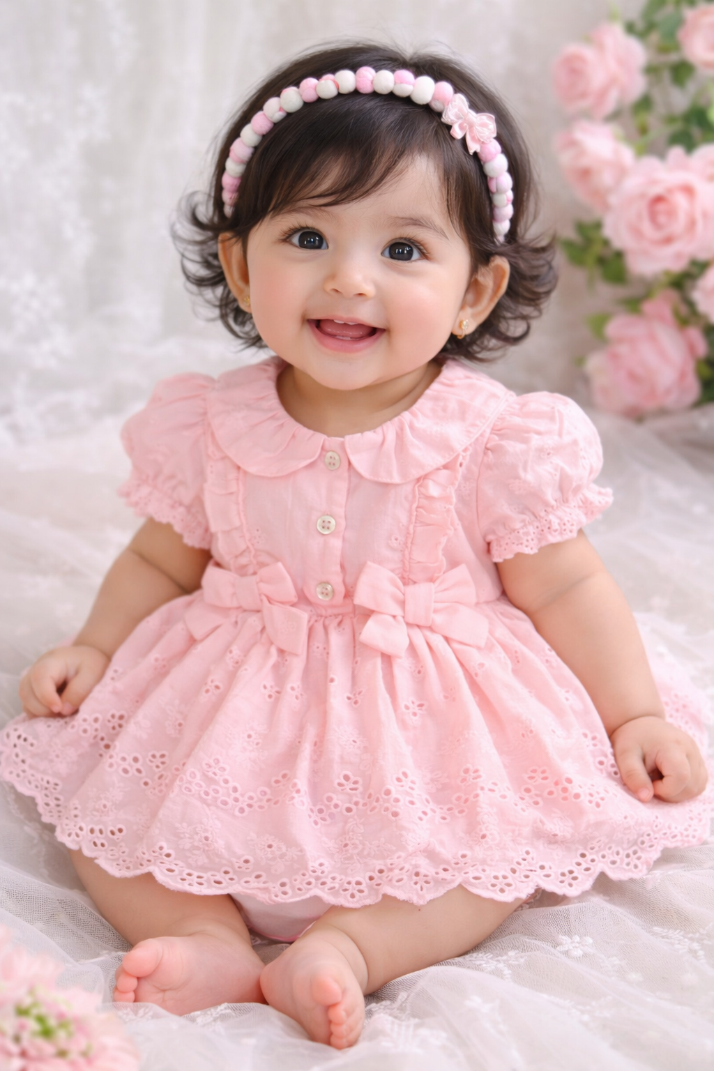 Pink Color Cotton Frock for Girls